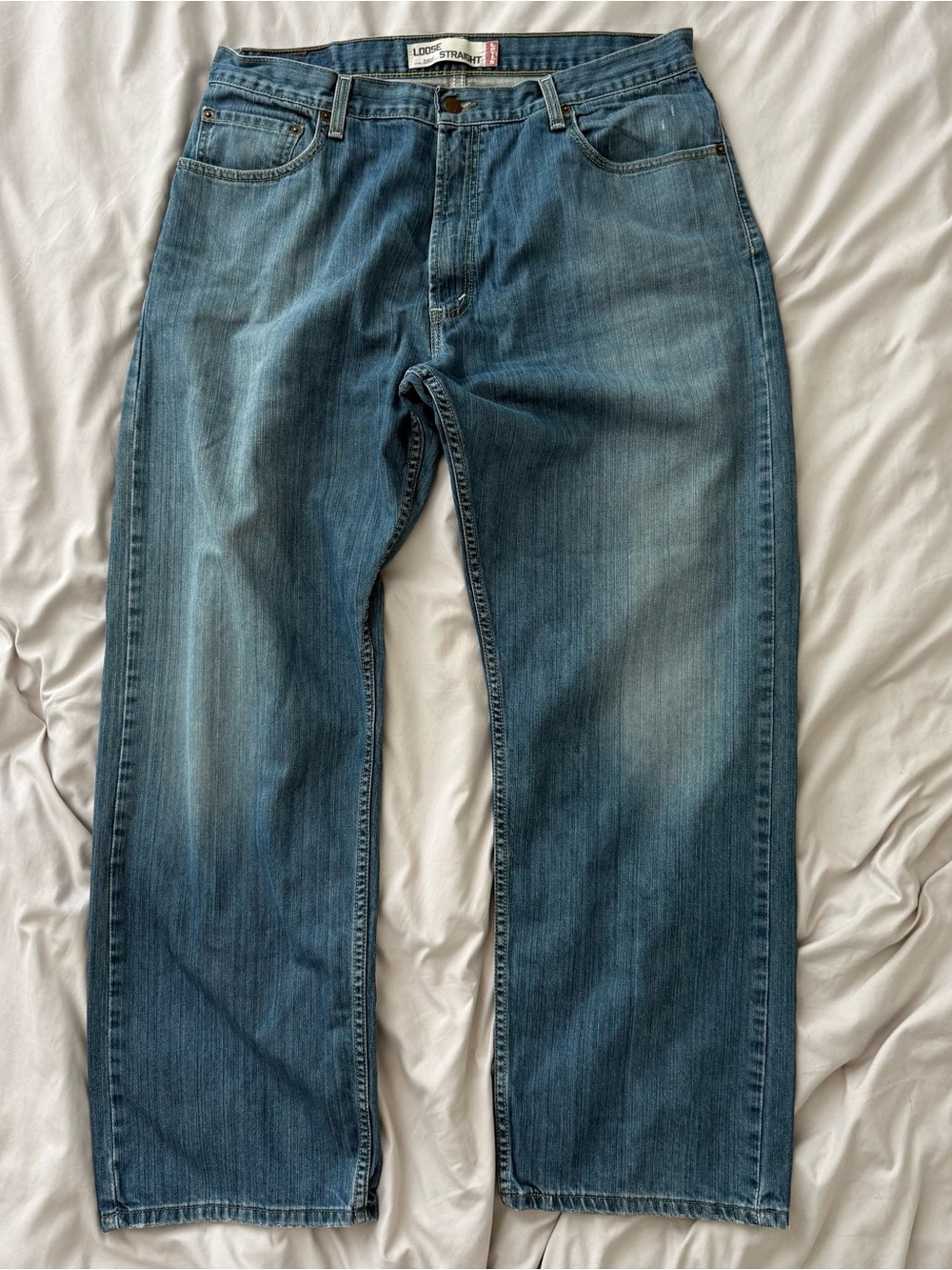 Vintage Y2K Levis 569 Loose Straight Jeans Medium Wash 36x32 Men’s Baggy Casual